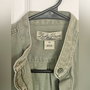 Lucky Brand Button Up Utility Jacket | Women’s Size XS | Army Green